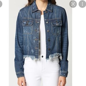 Hidden blue jean jacket